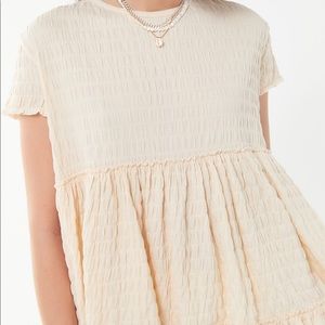 Urban outfitters Seersucker Babydoll Tee